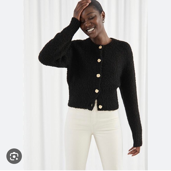 Amazing vintage fuzzy sparkly cardigan by Studio Holt Renfrew size Small - Picture 14 of 14